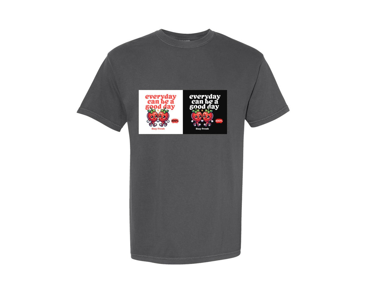 brand:Comfort Colors|color:Pepper|Cute Strawberry Quote Art Graphic T-Shirt