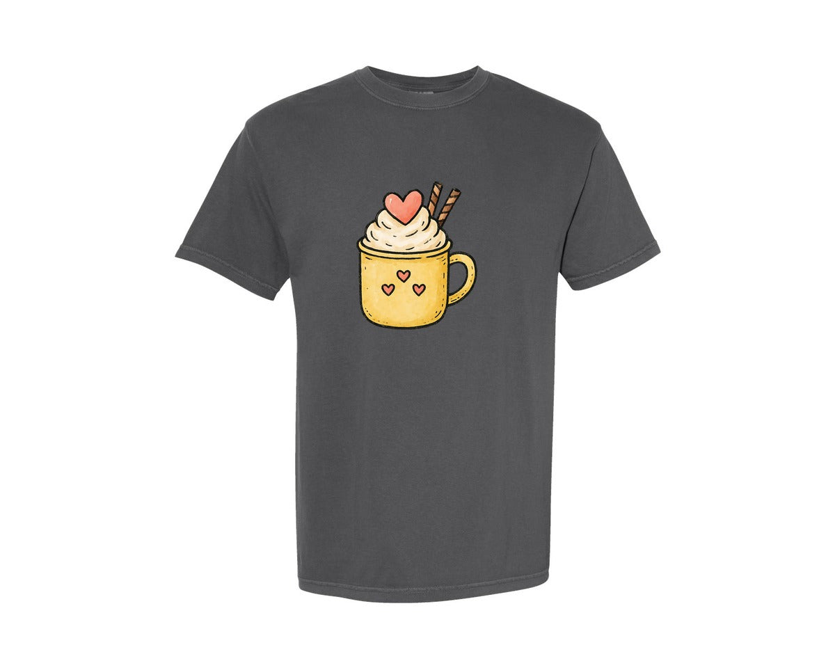 brand:Comfort Colors|color:Pepper|Valentine Coffee Valentine 14 Graphic T-Shirt