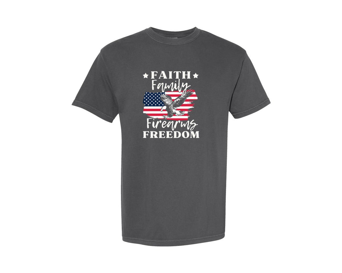 brand:Comfort Colors|color:Pepper|American Flag Usa Patriotic Graphic T-Shirt
