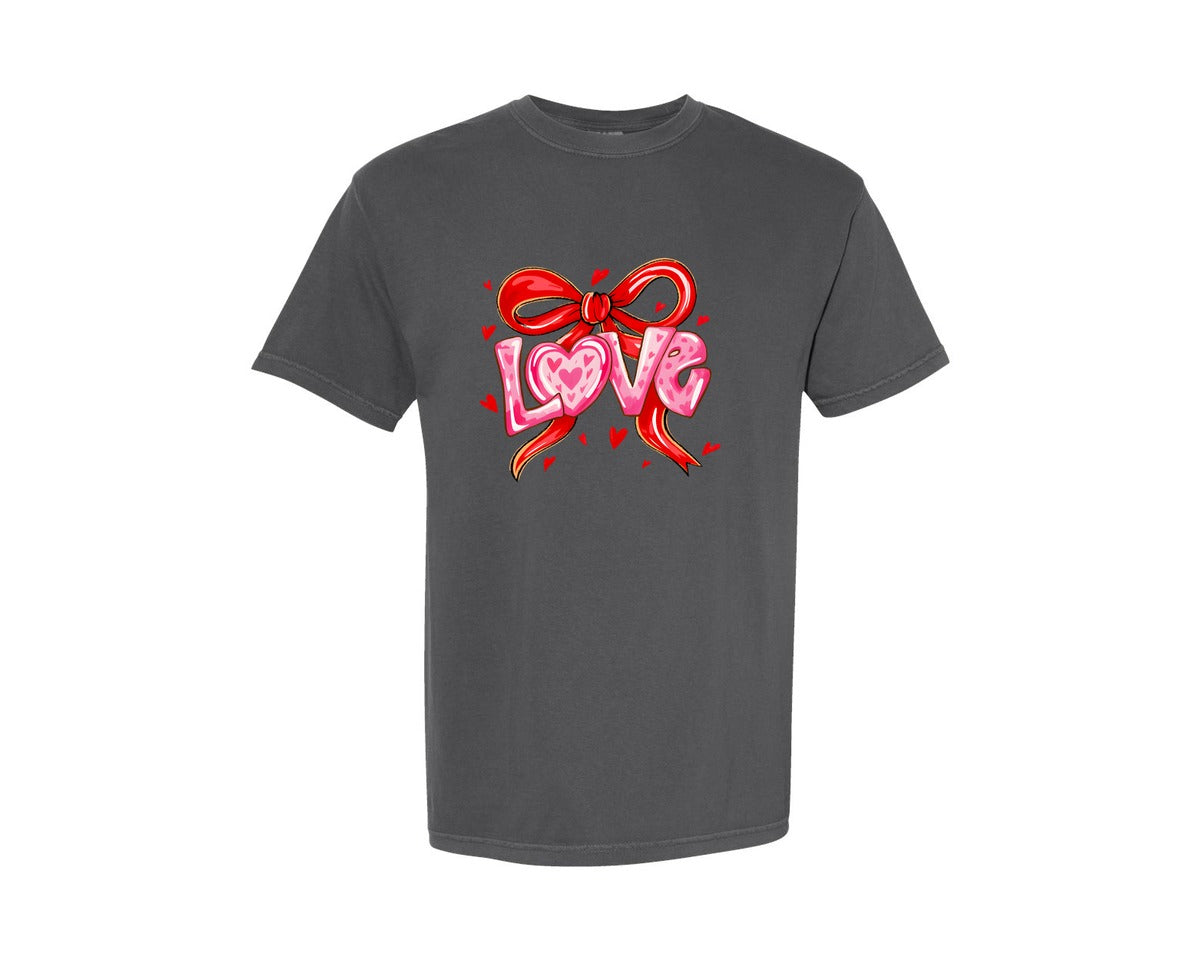 brand:Comfort Colors|color:Pepper|Valentines Day Coquette Valentine 2 Graphic T-Shirt