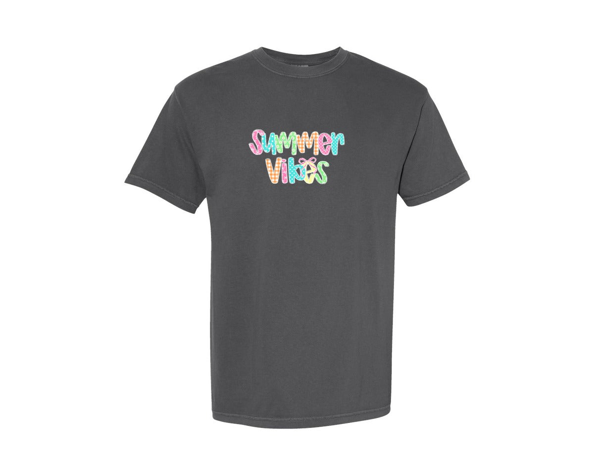 brand:Comfort Colors|color:Pepper|Coquette Summer Vibes Summer Lace Graphic T-Shirt