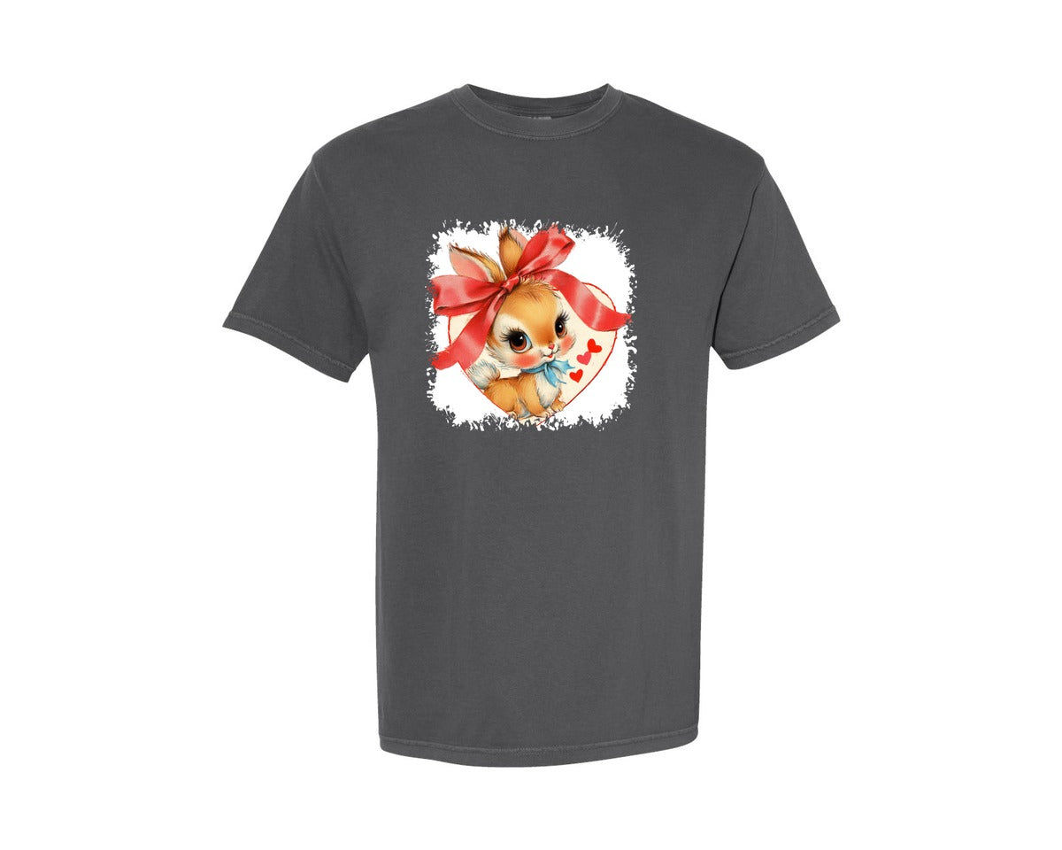 brand:Comfort Colors|color:Pepper|Vintage Valentine Square Tshirt 22 Graphic T-Shirt