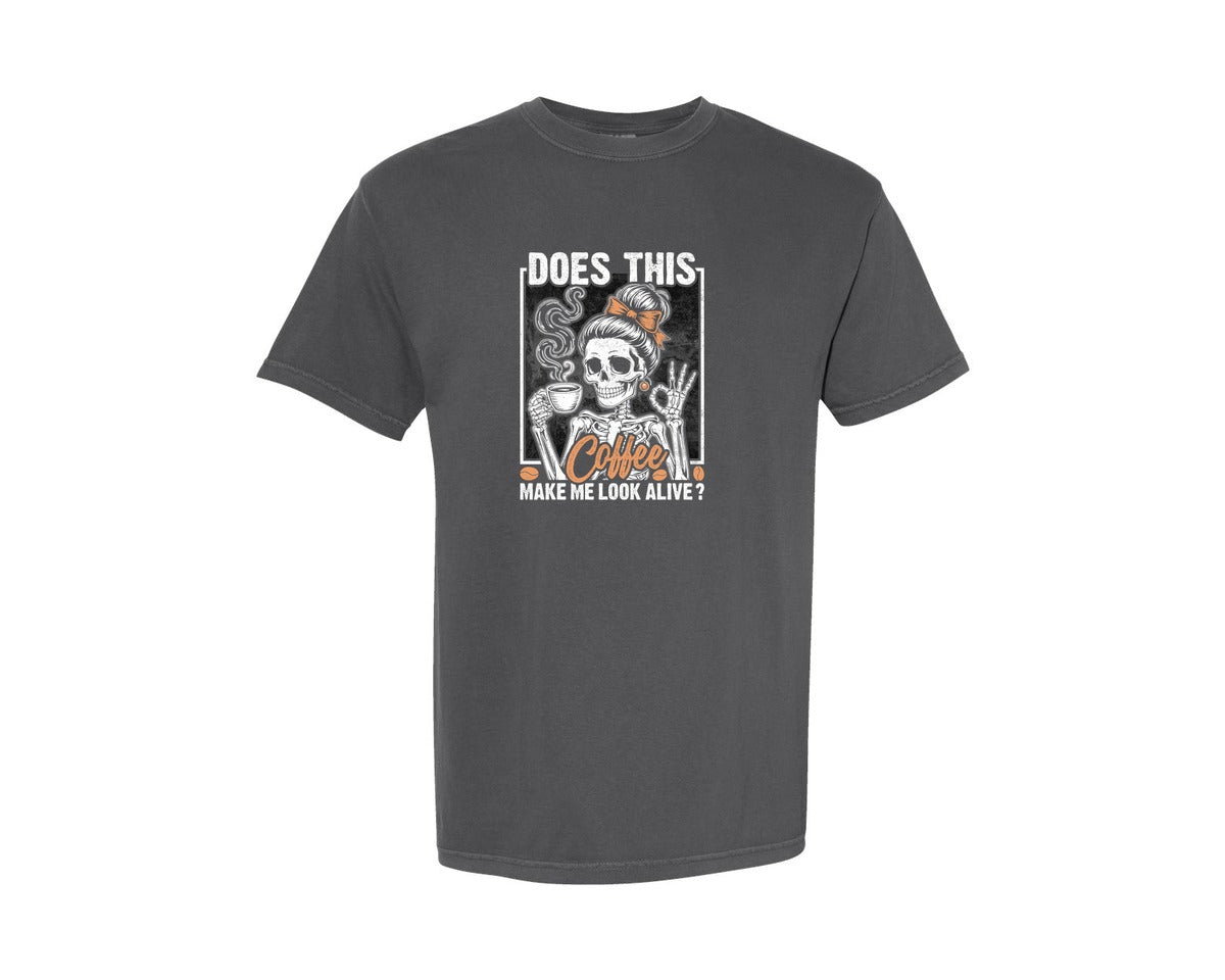brand:Comfort Colors|color:Pepper|Does This Coffee Make Me Lover T Shirt Graphic T-Shirt
