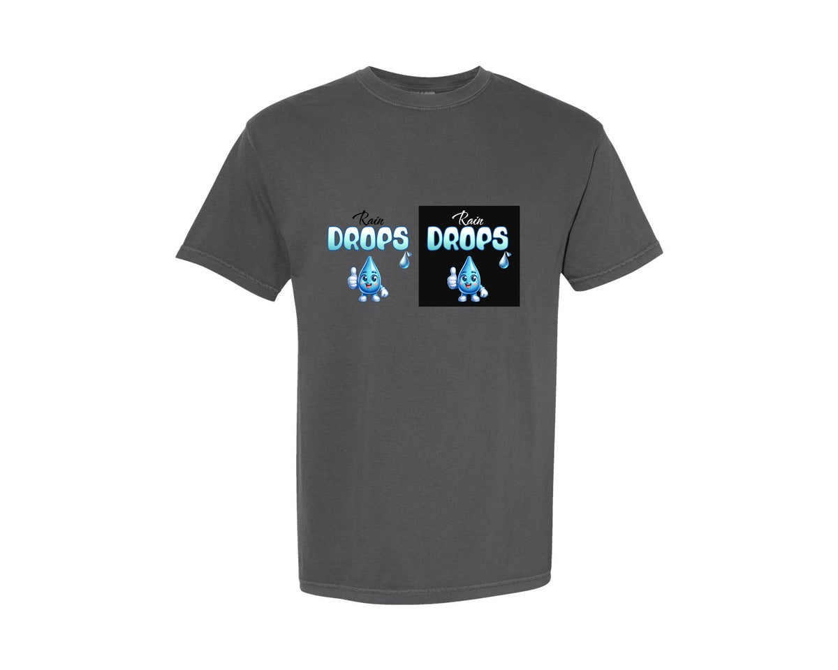 brand:Comfort Colors|color:Pepper|Cute Rain Drop Character Graphic T-Shirt
