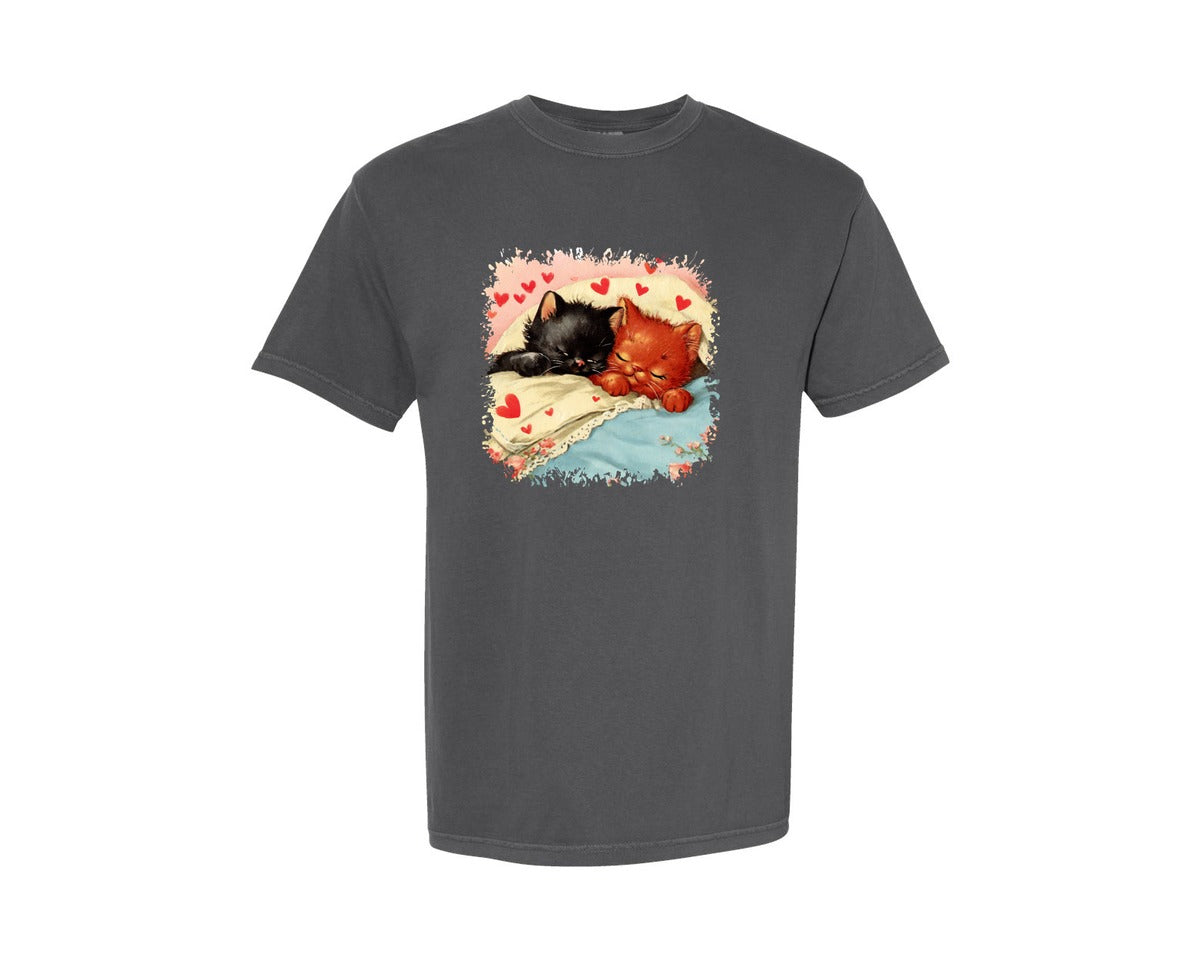 brand:Comfort Colors|color:Pepper|Vintage Valentine Square Tshirt 25 Graphic T-Shirt