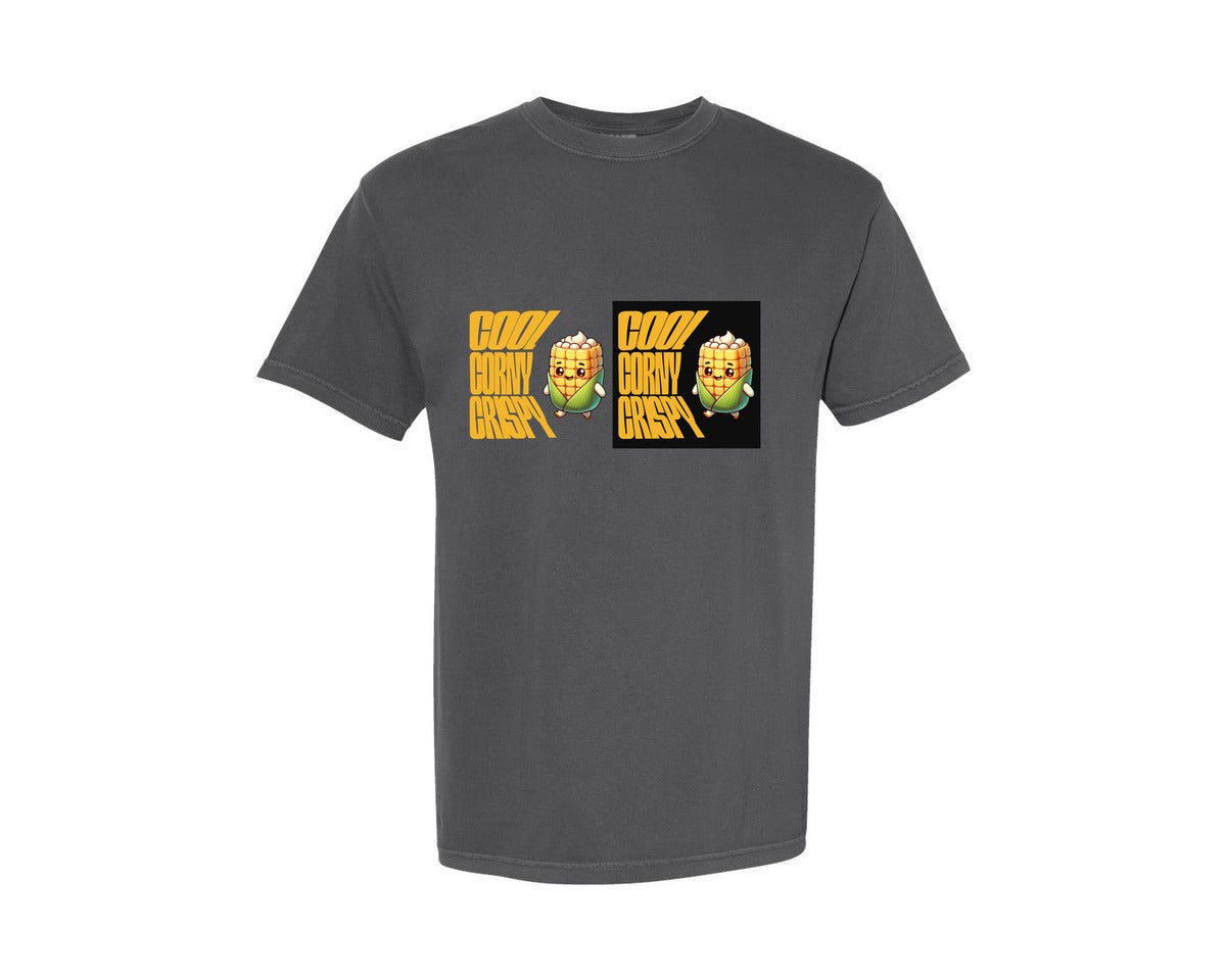 brand:Comfort Colors|color:Pepper|Cool Corny Crispy Corn Graphic T-Shirt