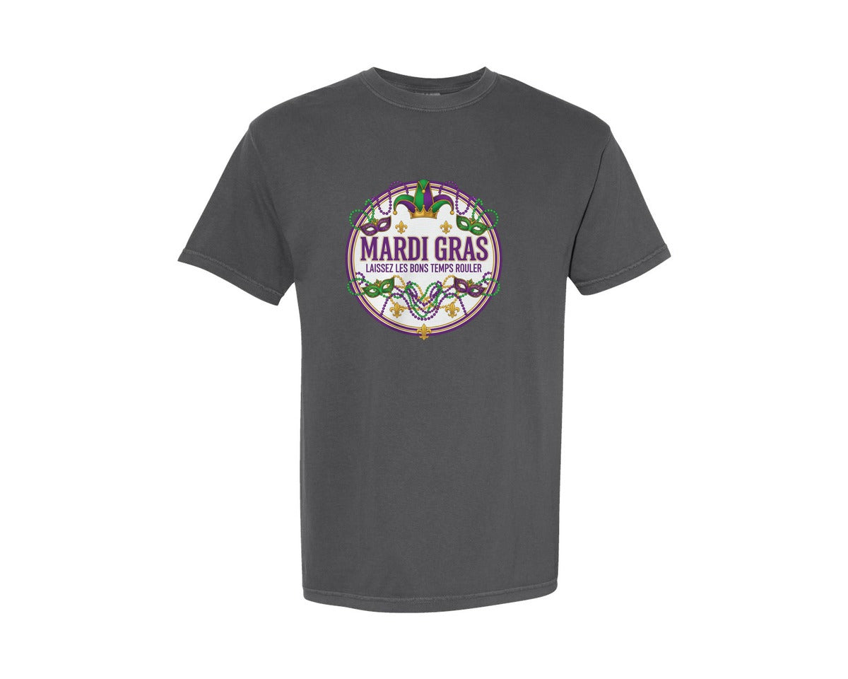 brand:Comfort Colors|color:Pepper|Mardi Gras 86 Graphic T-Shirt