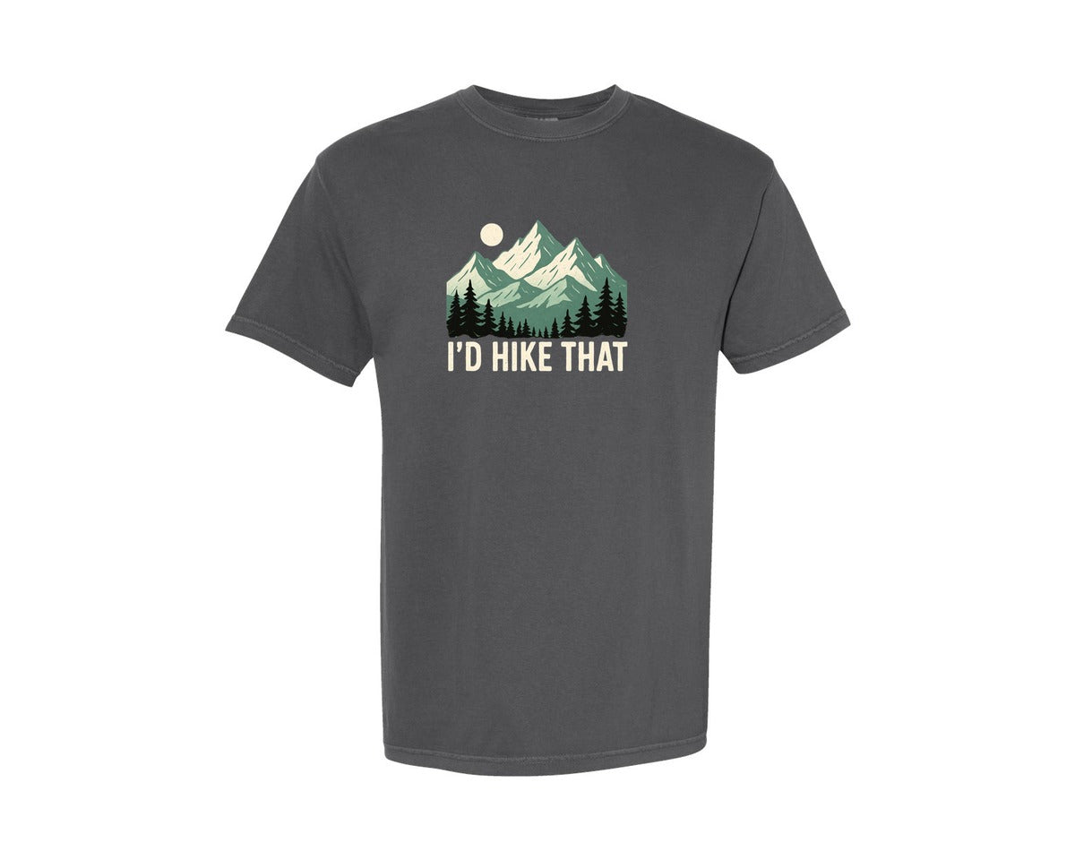 brand:Comfort Colors|color:Pepper|Retro Mountain Adventure Hiking 2 Graphic T-Shirt