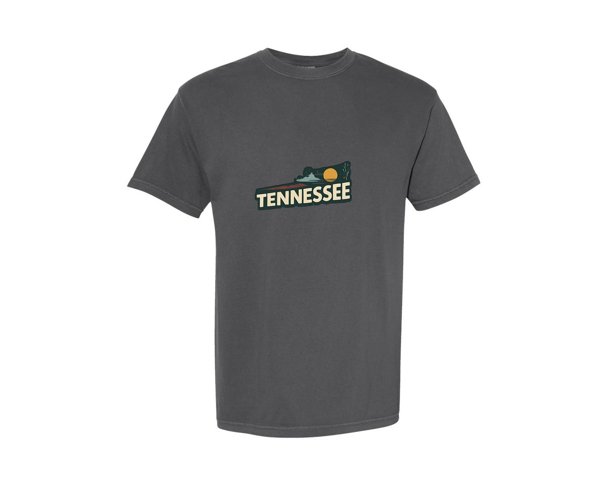 brand:Comfort Colors|color:Pepper|Tennessee State Map 2 Graphic T-Shirt