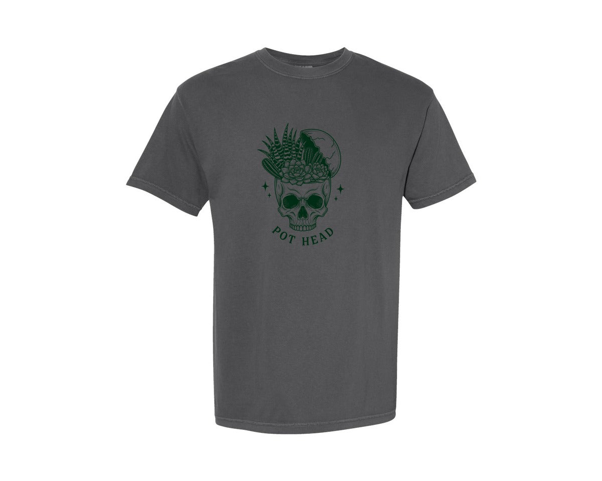 brand:Comfort Colors|color:Pepper|Plant Lover Plant Retro Skeleton Graphic T-Shirt