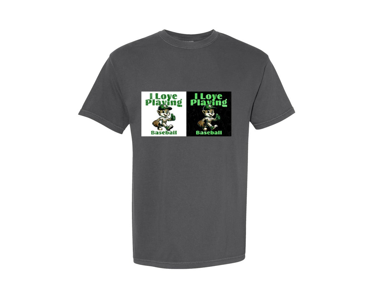 brand:Comfort Colors|color:Pepper|Cute Baseball Mascot Design Graphic T-Shirt