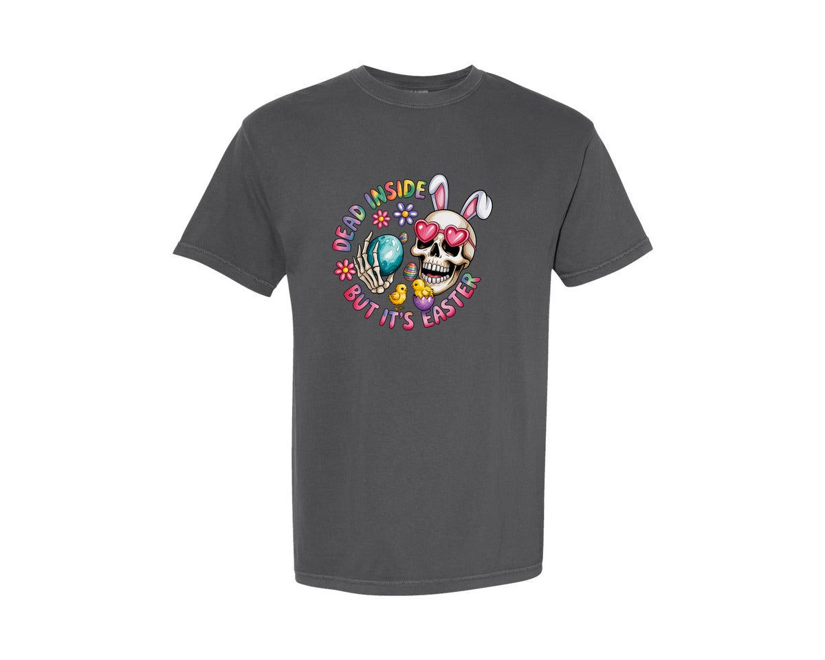 brand:Comfort Colors|color:Pepper|Easter Dead Inside Graphic T-Shirt