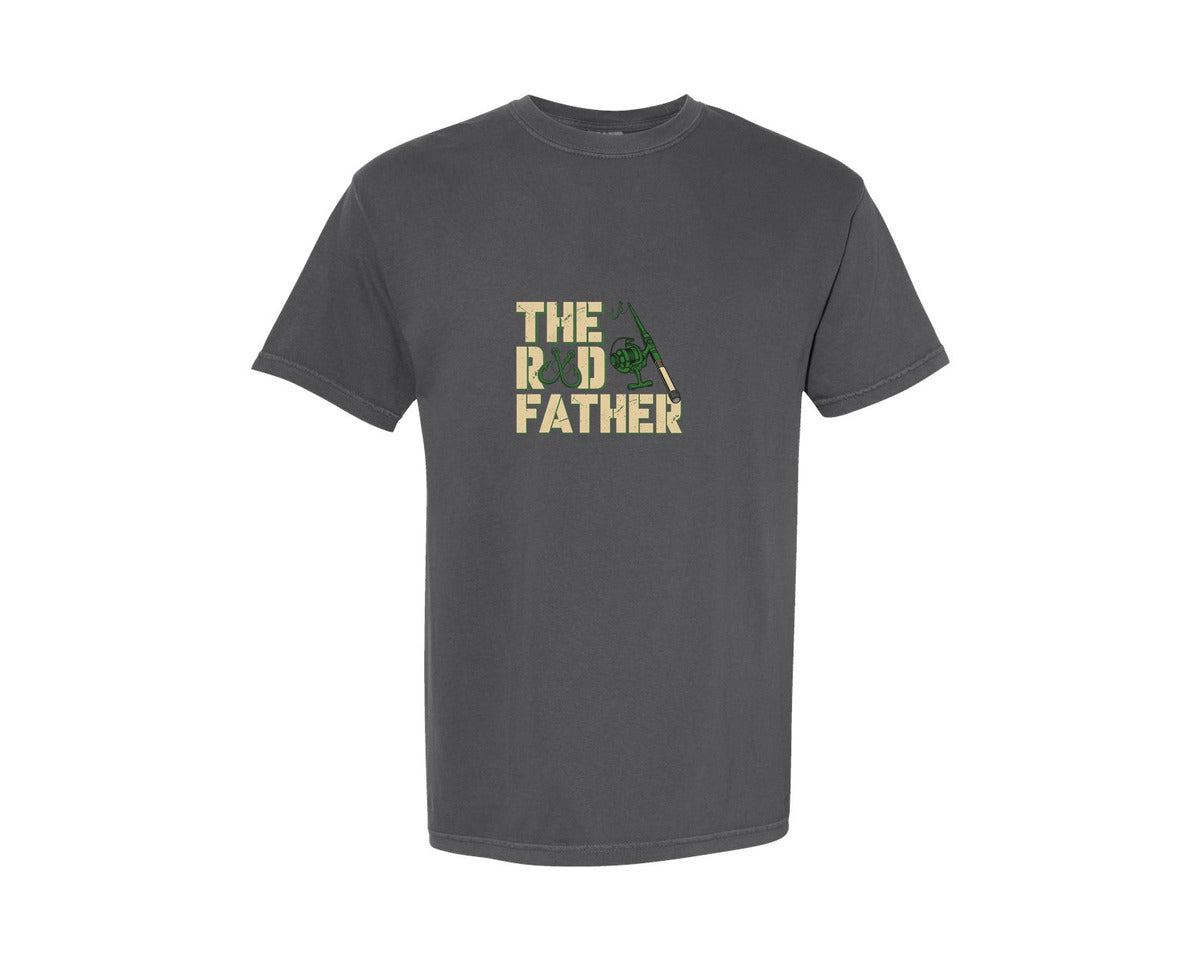brand:Comfort Colors|color:Pepper|The Rod Father Fathers Day T Shirt Graphic T-Shirt