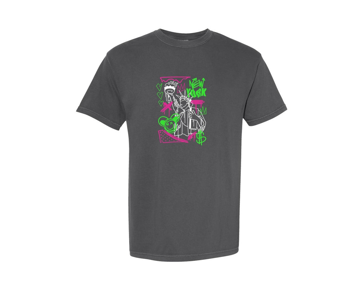 brand:Comfort Colors|color:Pepper|New York Graffiti Urban T Shirt Design Graphic T-Shirt