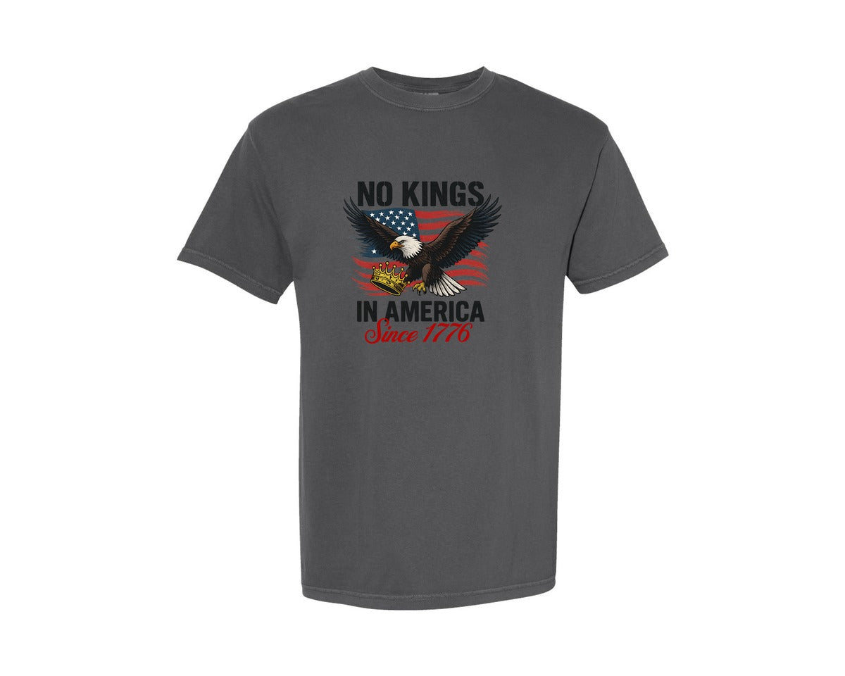 brand:Comfort Colors|color:Pepper|No Kings In America Since 1776 4Th July 3 Graphic T-Shirt