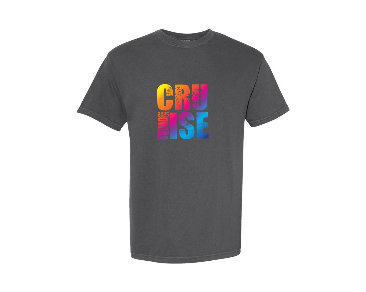brand:Comfort Colors|color:Pepper|Cruise Squad 2025Family Cruise Trip 3 Graphic T-Shirt