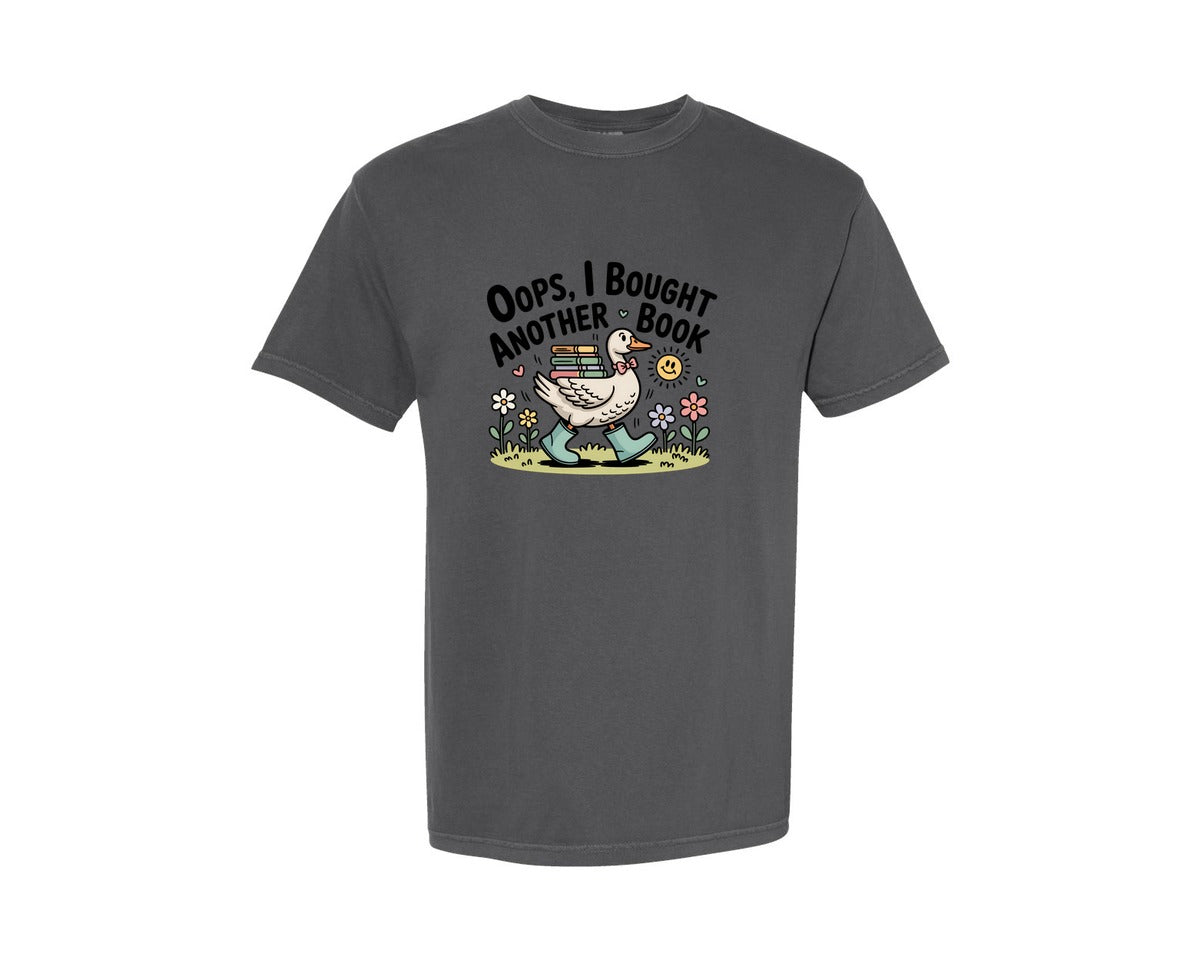 brand:Comfort Colors|color:Pepper|Funny Oops I Bought Another Book 2 Graphic T-Shirt