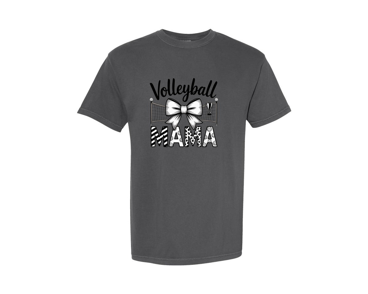 brand:Comfort Colors|color:Pepper|Volleyball Mama Volleyball Ret Graphic T-Shirt