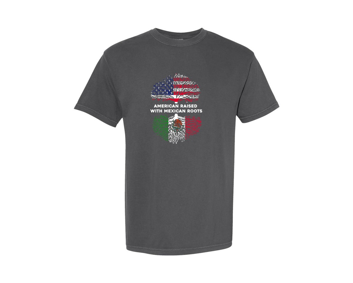 brand:Comfort Colors|color:Pepper|American With German Chinese Cuban Roots Graphic T-Shirt