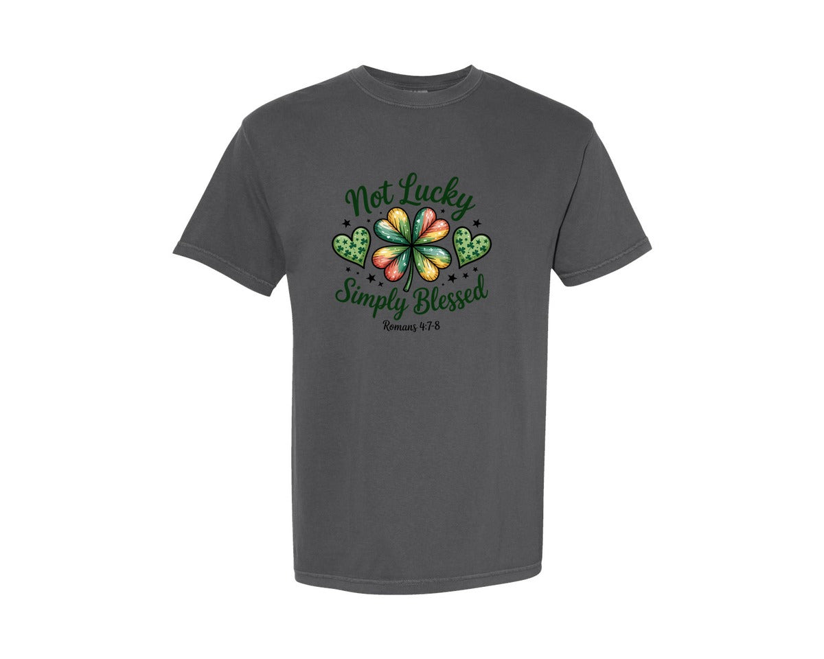 brand:Comfort Colors|color:Pepper|Saint Patrick Lucky Christian Graphic T-Shirt