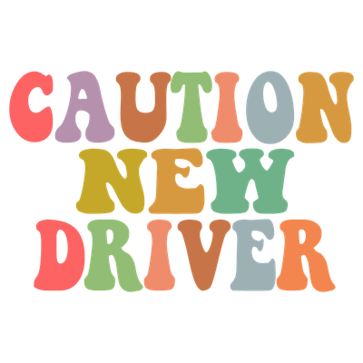 Caution New Driver Retro Design - DTF Transfer