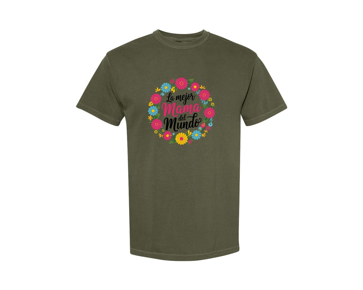 brand:Comfort Colors|color:Sage Green|Spanish Mothers Day 6 Graphic T-Shirt
