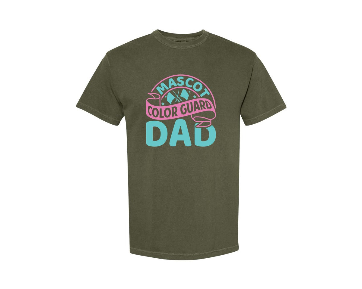 brand:Comfort Colors|color:Sage Green|Mascot Color Guard Dad Quote Design 8 Graphic T-Shirt