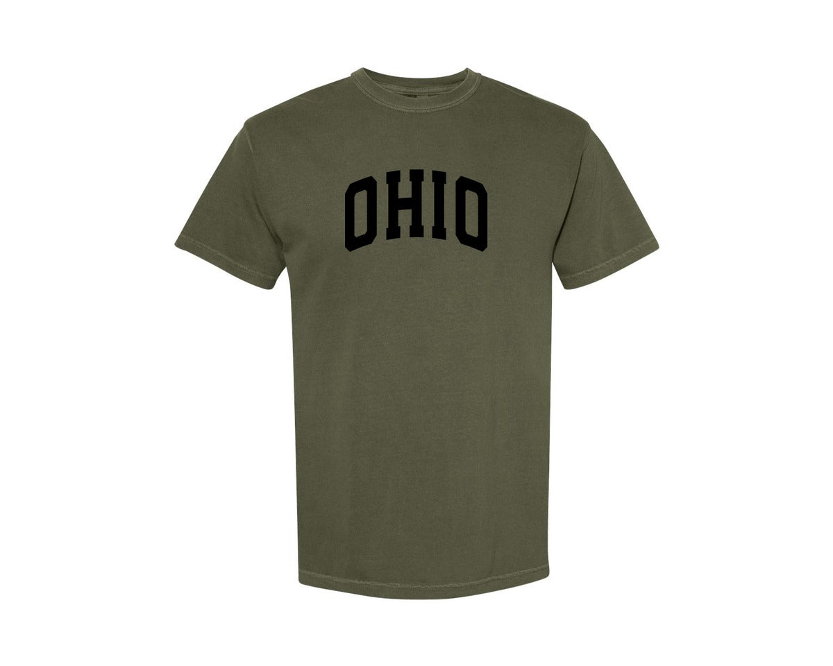 brand:Comfort Colors|color:Sage Green|Ohio Usa City State Shirt Graphic T-Shirt