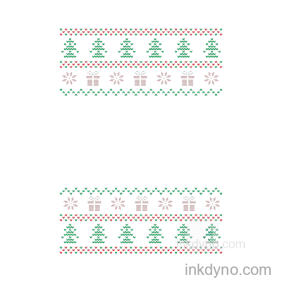 Vintage Christmas Tree and Gift DTF Transfer - Ready to Press