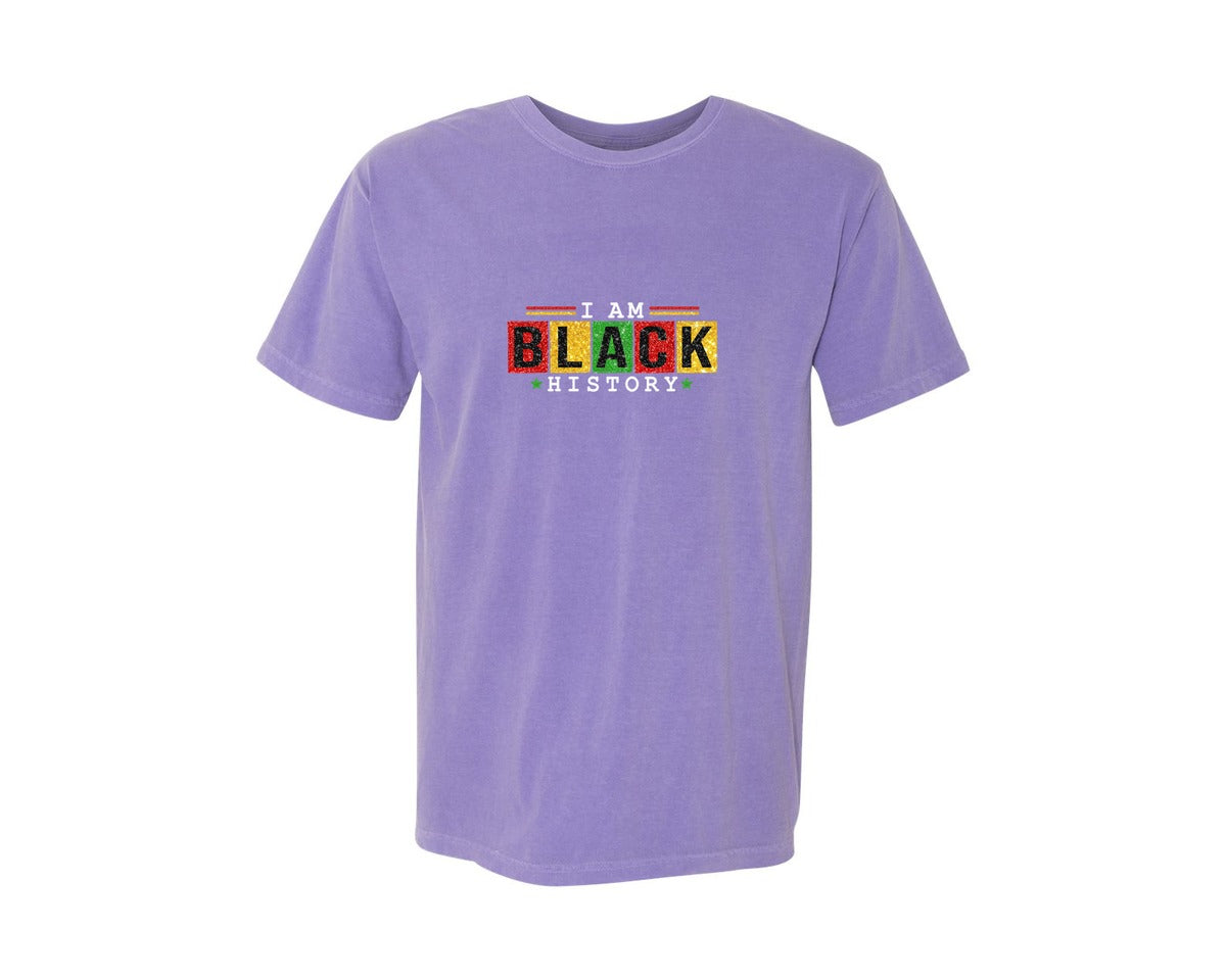 brand:Comfort Colors|color:Violet|Juneteenth Black History 3 Graphic T-Shirt