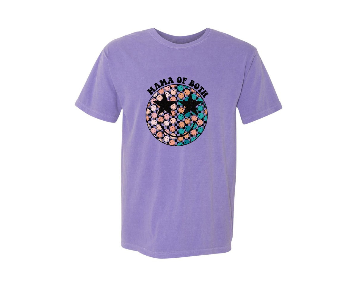 brand:Comfort Colors|color:Violet|Mama Of Both Mothers Day 4 Graphic T-Shirt