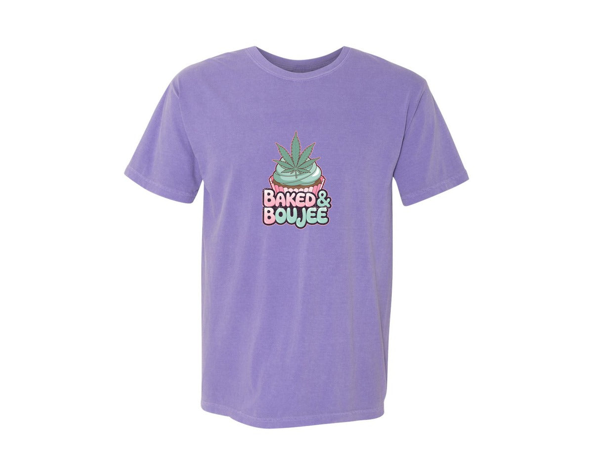 brand:Comfort Colors|color:Violet|Baked Boujee Funny 4 Graphic T-Shirt
