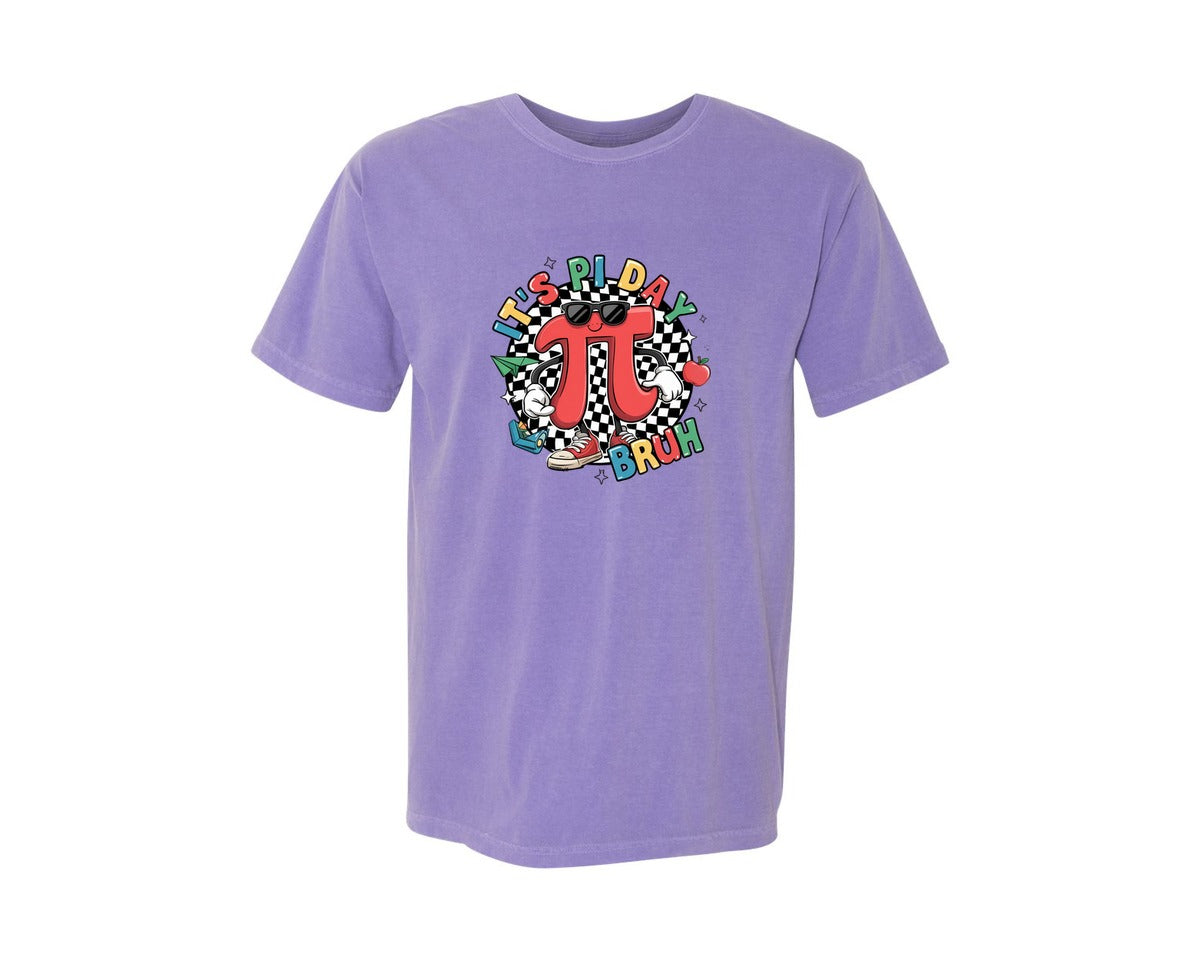 brand:Comfort Colors|color:Violet|Its Pi Day Graphic T-Shirt