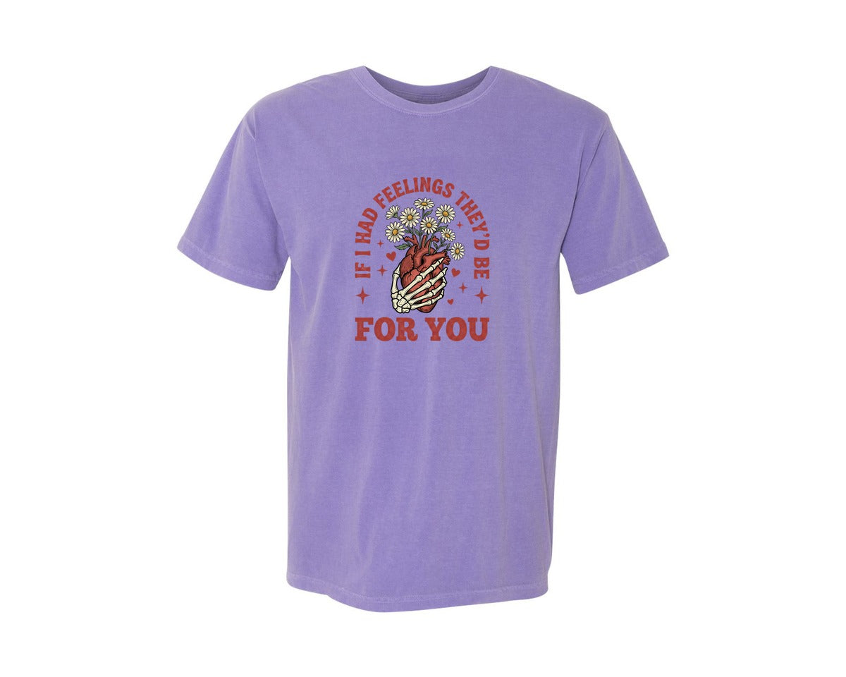 brand:Comfort Colors|color:Violet|Valentines Day Skeleton Heart 3 Graphic T-Shirt