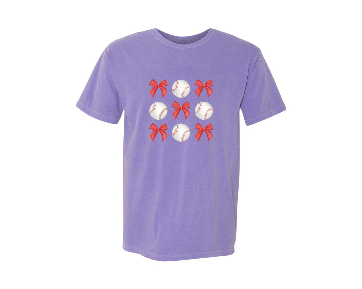 brand:Comfort Colors|color:Violet|Coquette Baseball Graphic T-Shirt