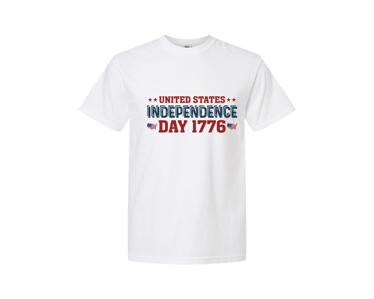 brand:Comfort Colors|color:White|American Independence Day T Shirt Design 14 Graphic T-Shirt