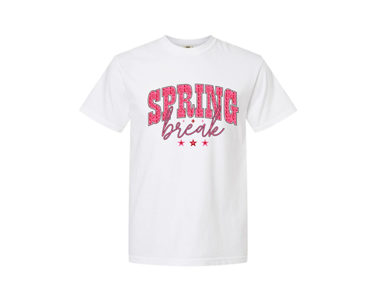 brand:Comfort Colors|color:White|Spring Break Graphic T-Shirt