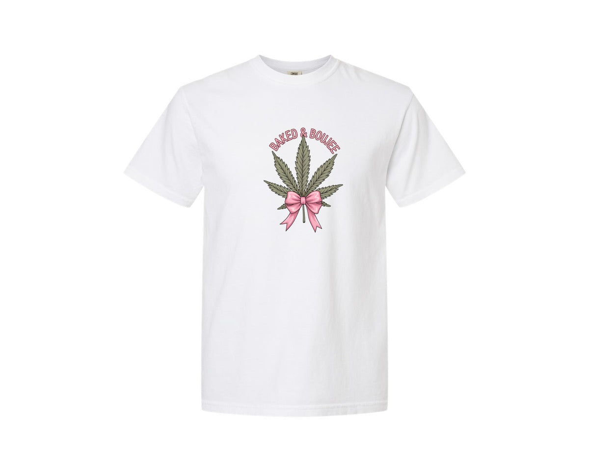 brand:Comfort Colors|color:White|Baked Boujee Funny Graphic T-Shirt