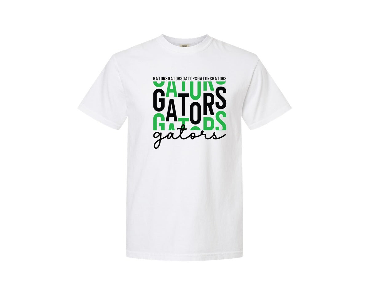 brand:Comfort Colors|color:White|Go Gators Funny Alligator 4 Graphic T-Shirt
