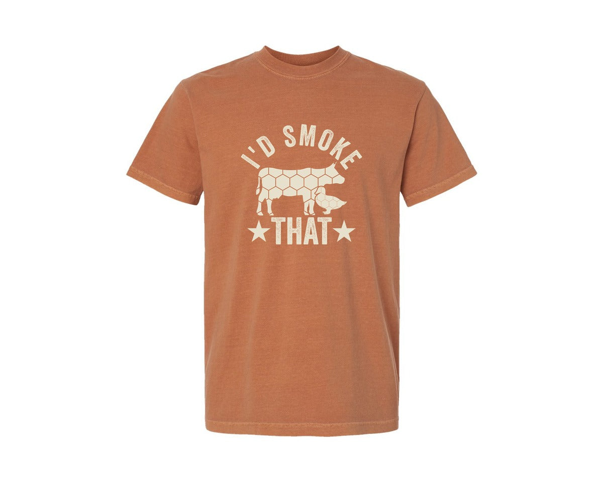 brand:Comfort Colors|color:Yam|Id Smoke That Vector Tshirt Design Graphic T-Shirt