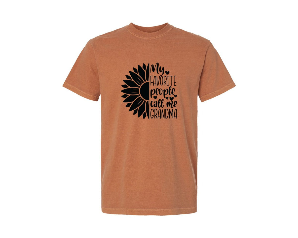 brand:Comfort Colors|color:Yam|Grandma Sunflower Grandma Graphic T-Shirt