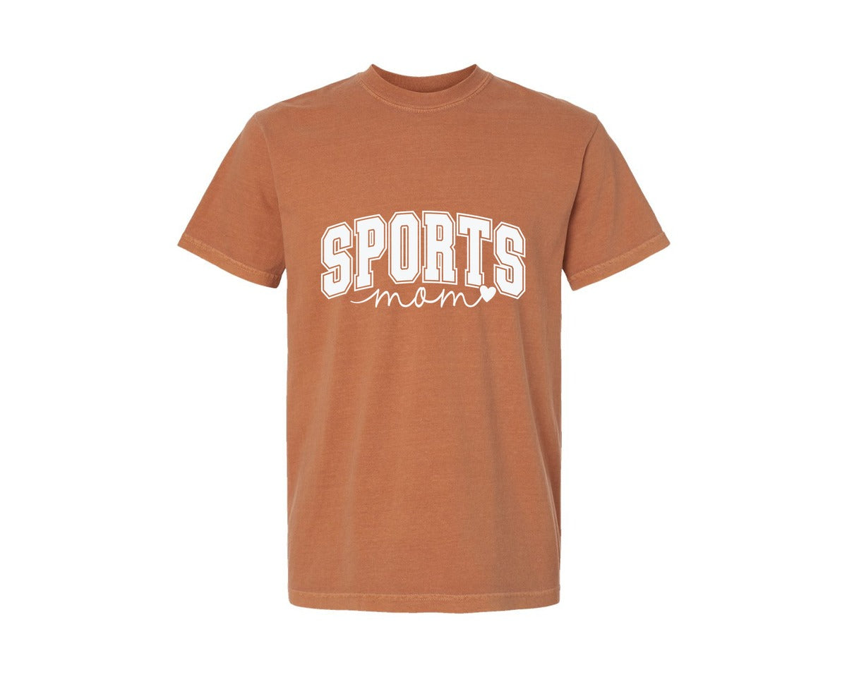 brand:Comfort Colors|color:Yam|Sports Mom Sport Mama Varsity Graphic T-Shirt