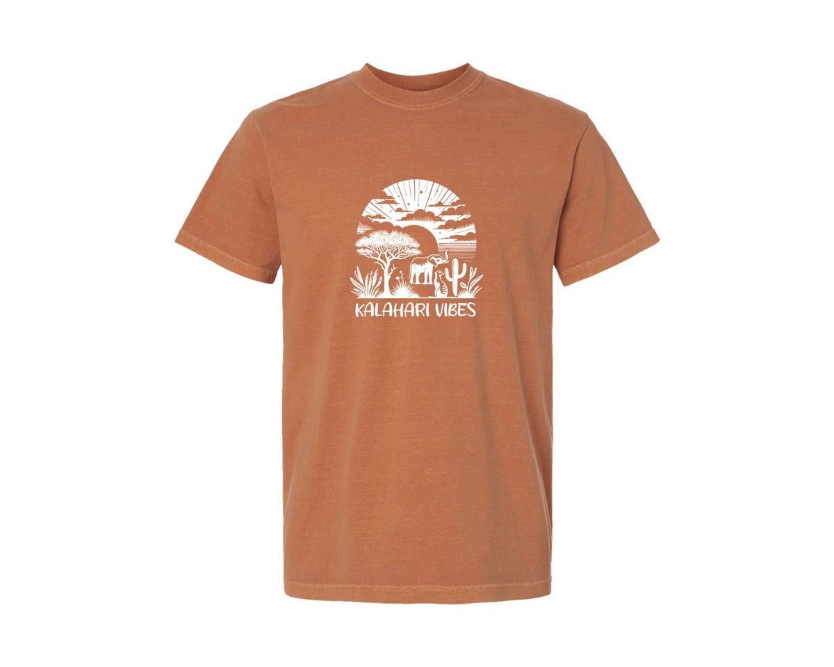 brand:Comfort Colors|color:Yam|Kalahari Vibes Desert Wildlife T Shirt Graphic T-Shirt
