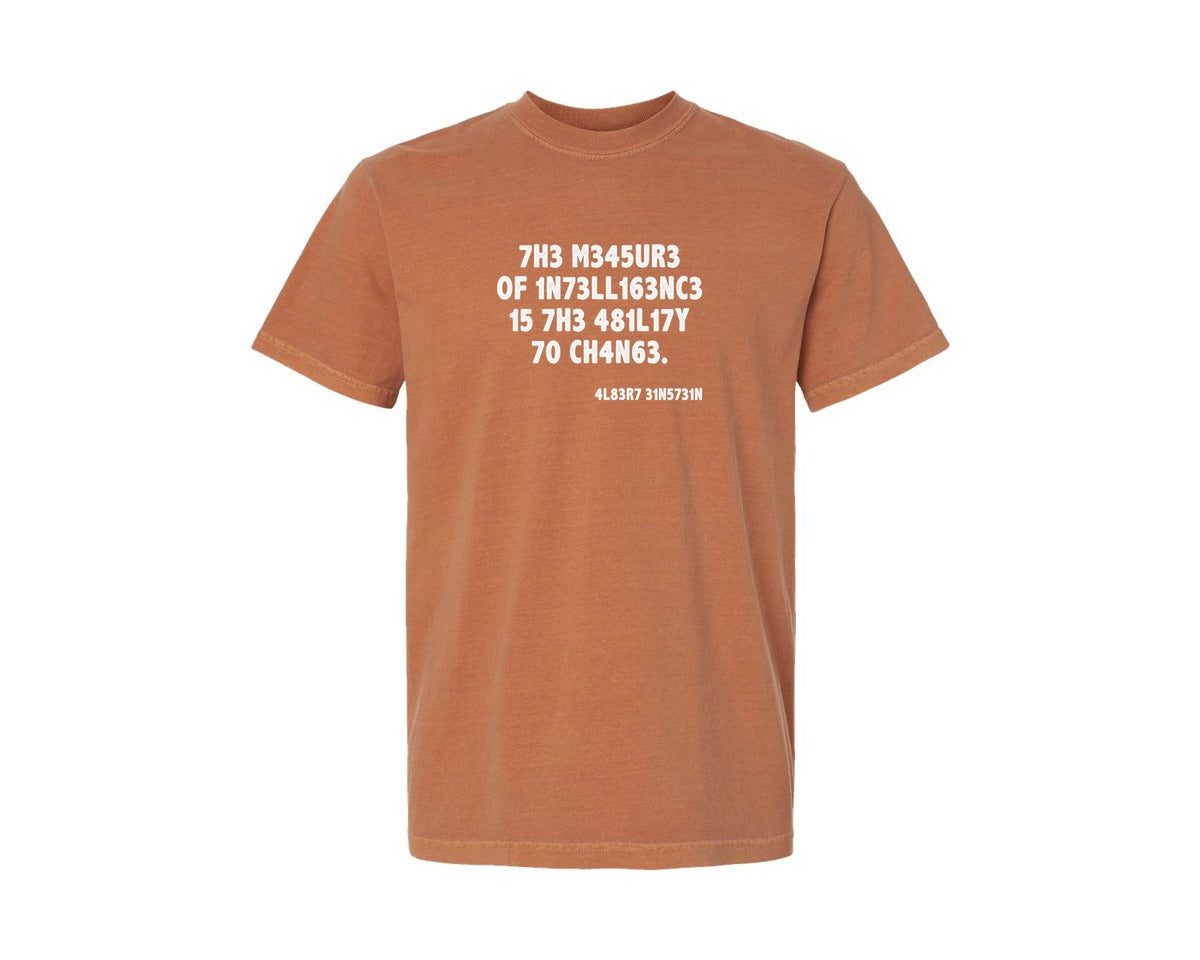 brand:Comfort Colors|color:Yam|Einstein The Measure Of Intelligence Graphic T-Shirt