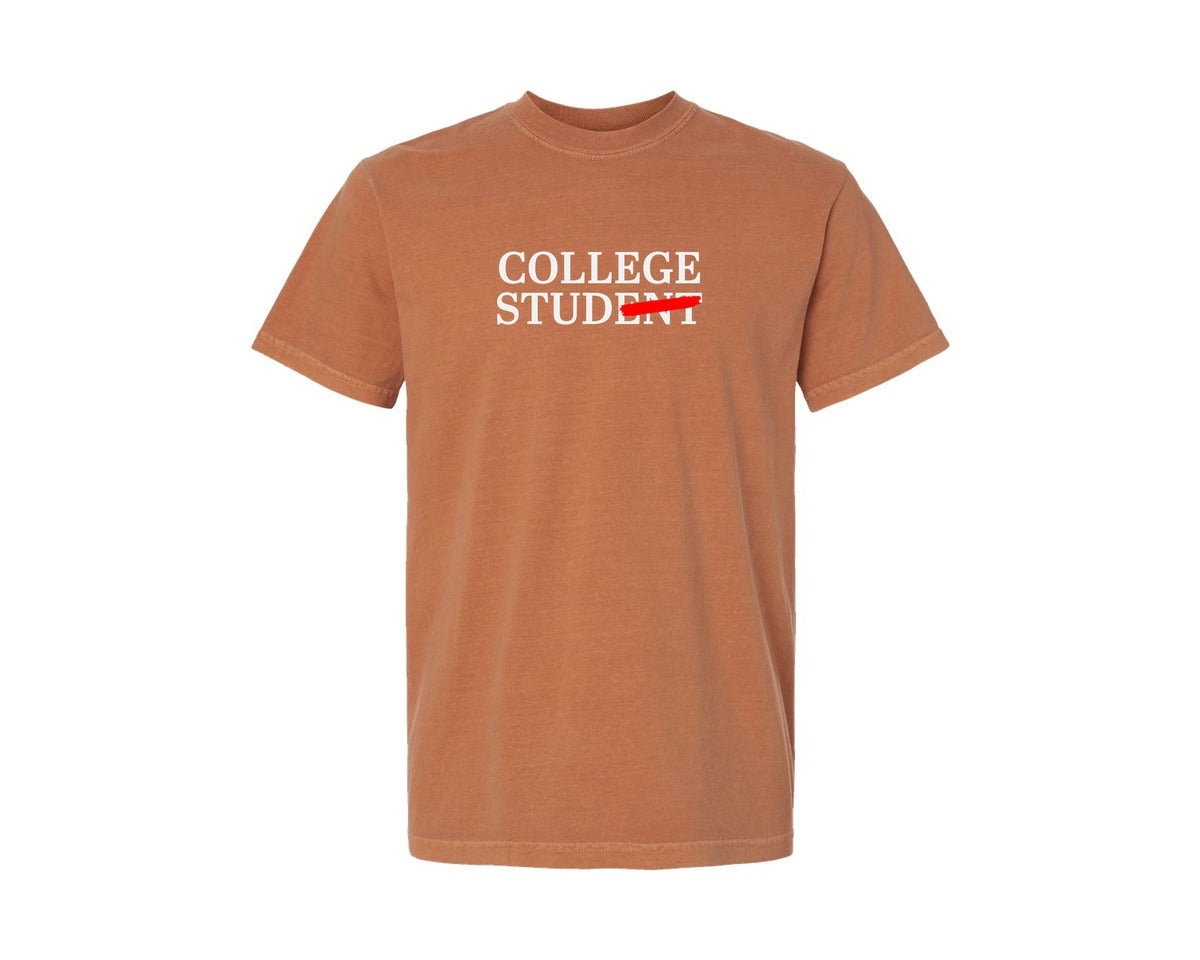 brand:Comfort Colors|color:Yam|College Stud Student Graduation Graphic T-Shirt