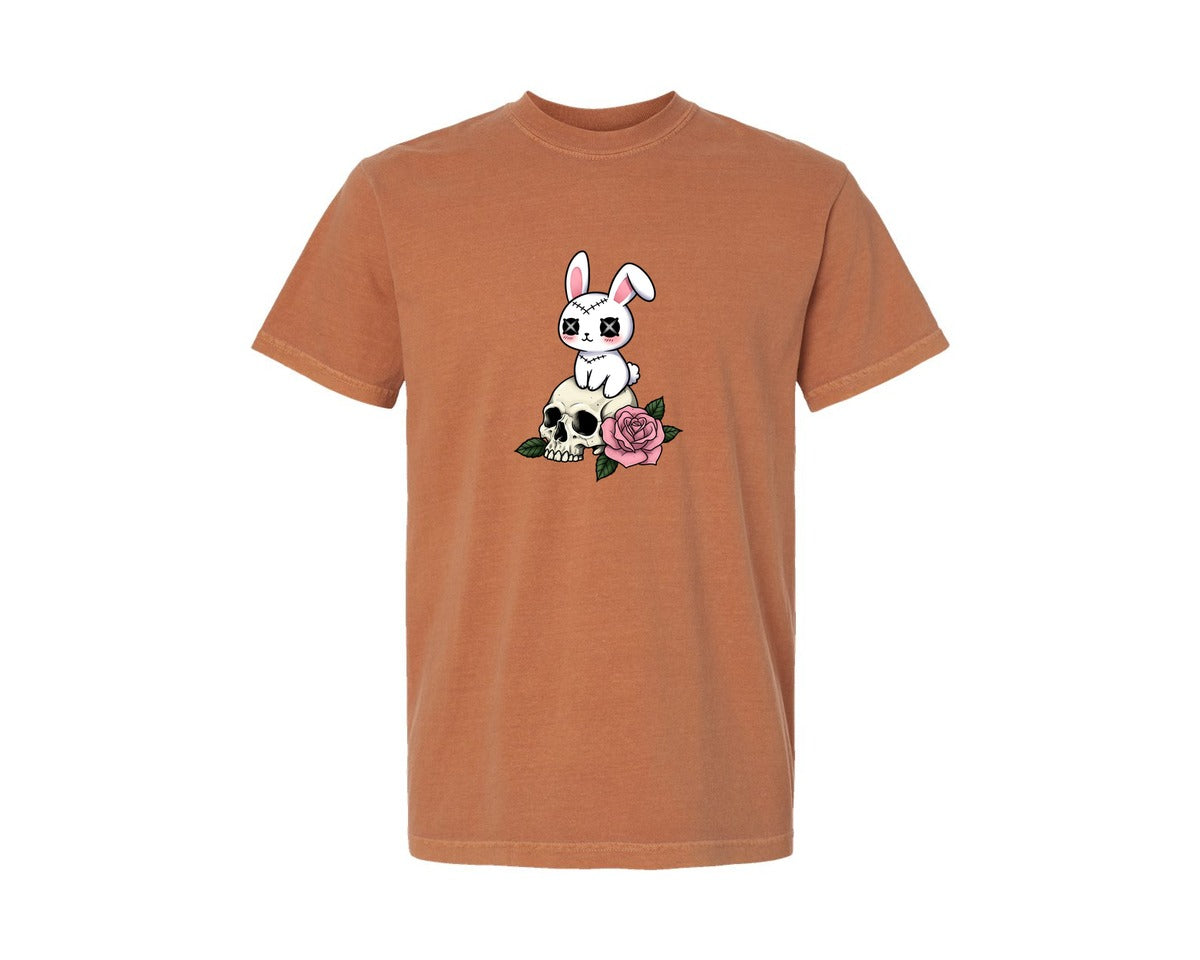 brand:Comfort Colors|color:Yam|Creepy Cute Bunny Goth Bunny Graphic T-Shirt