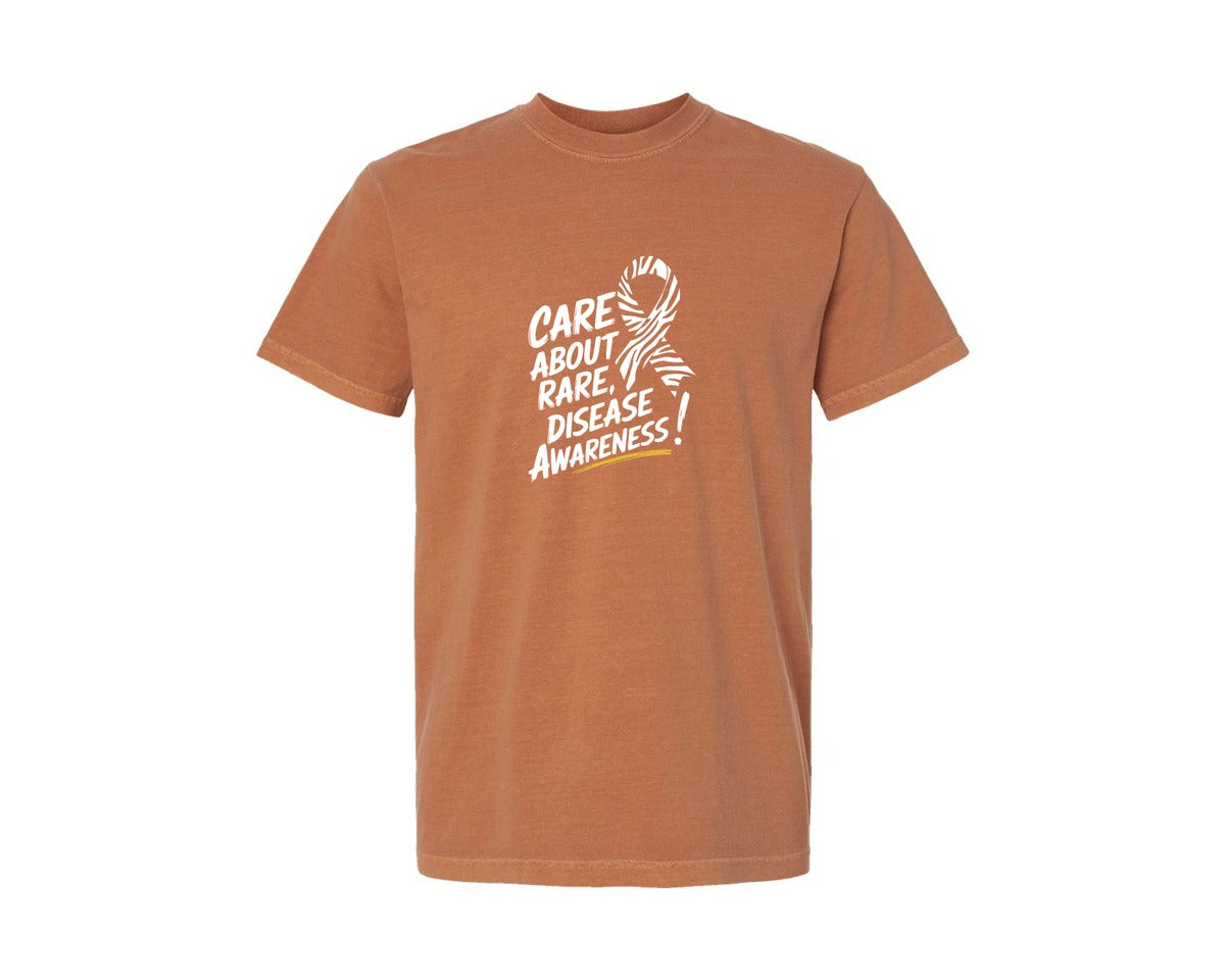 brand:Comfort Colors|color:Yam|Care About Rare Disease Awareness Shirt 2 Graphic T-Shirt