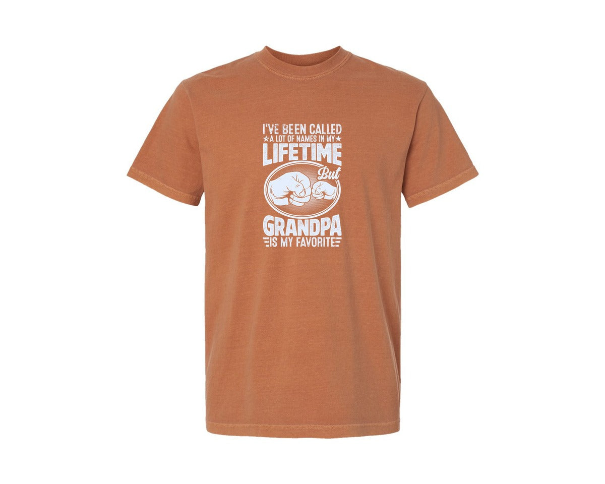 brand:Comfort Colors|color:Yam|Grandpa Is My Favorite Grandpa Graphic T-Shirt