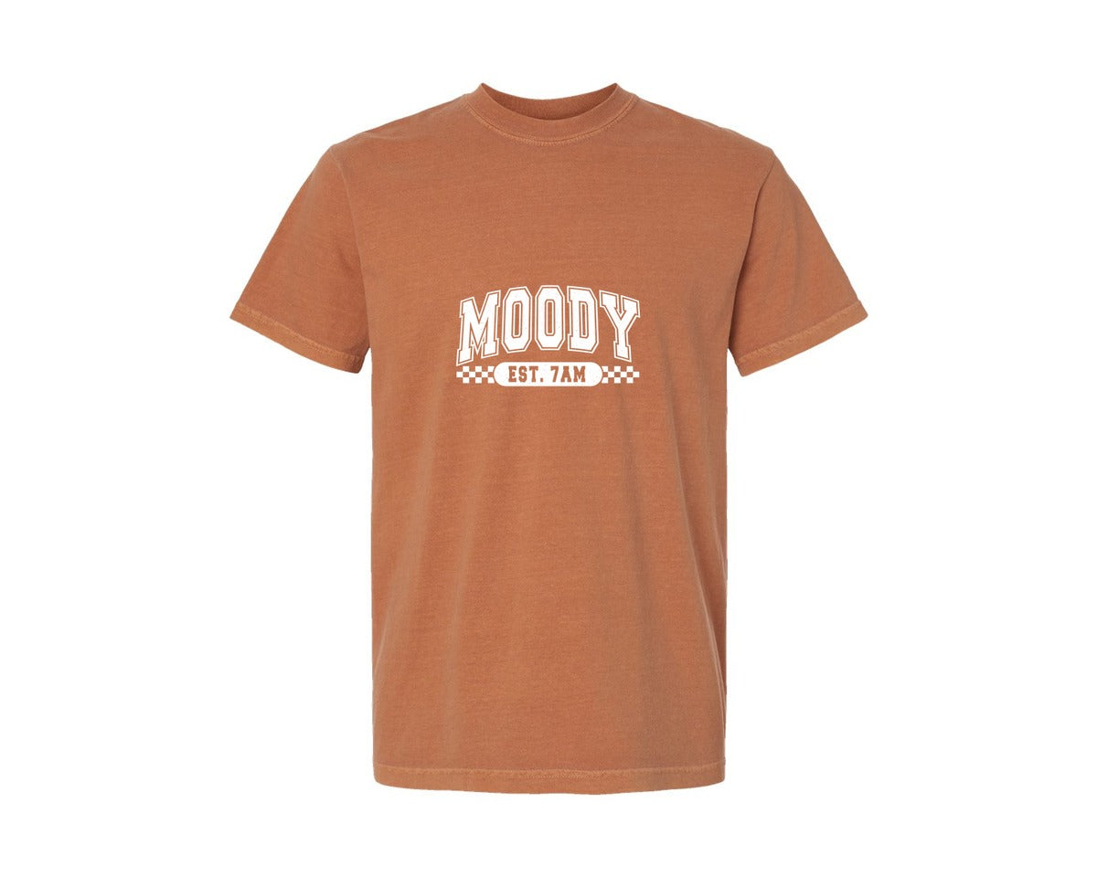 brand:Comfort Colors|color:Yam|Moody Est 7Am Sarcastic 4 Graphic T-Shirt