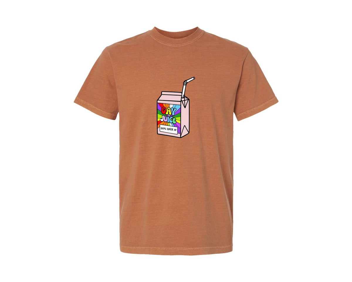 brand:Comfort Colors|color:Yam|Gay Juice Pride Month Gay Humo Graphic T-Shirt